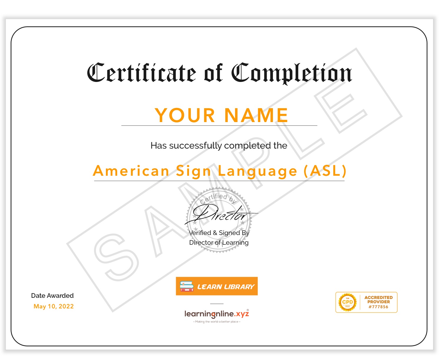 Cudoo Certificate Sample